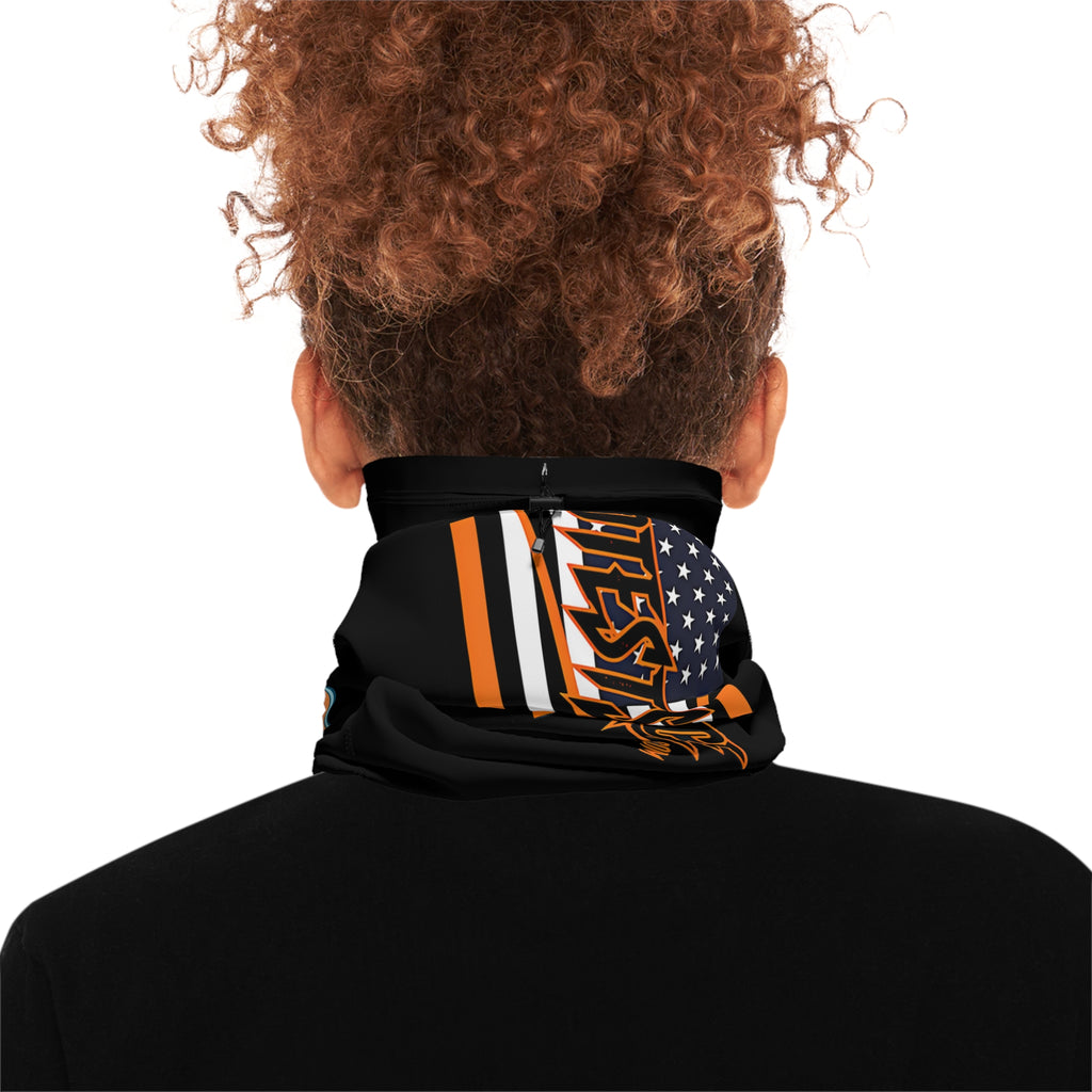 Nobody is Illegal on Stolen Land Winter Neck Gaiter with Drawstring, Protest Gear, Winter Accessories, Outdoor Wear, Gift for Activists, Cozy Neckwarmer
