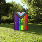 Kiss Whoever The F*ck You Want 18"X24" Plastic Yard Protest Sign w/Wire Frame