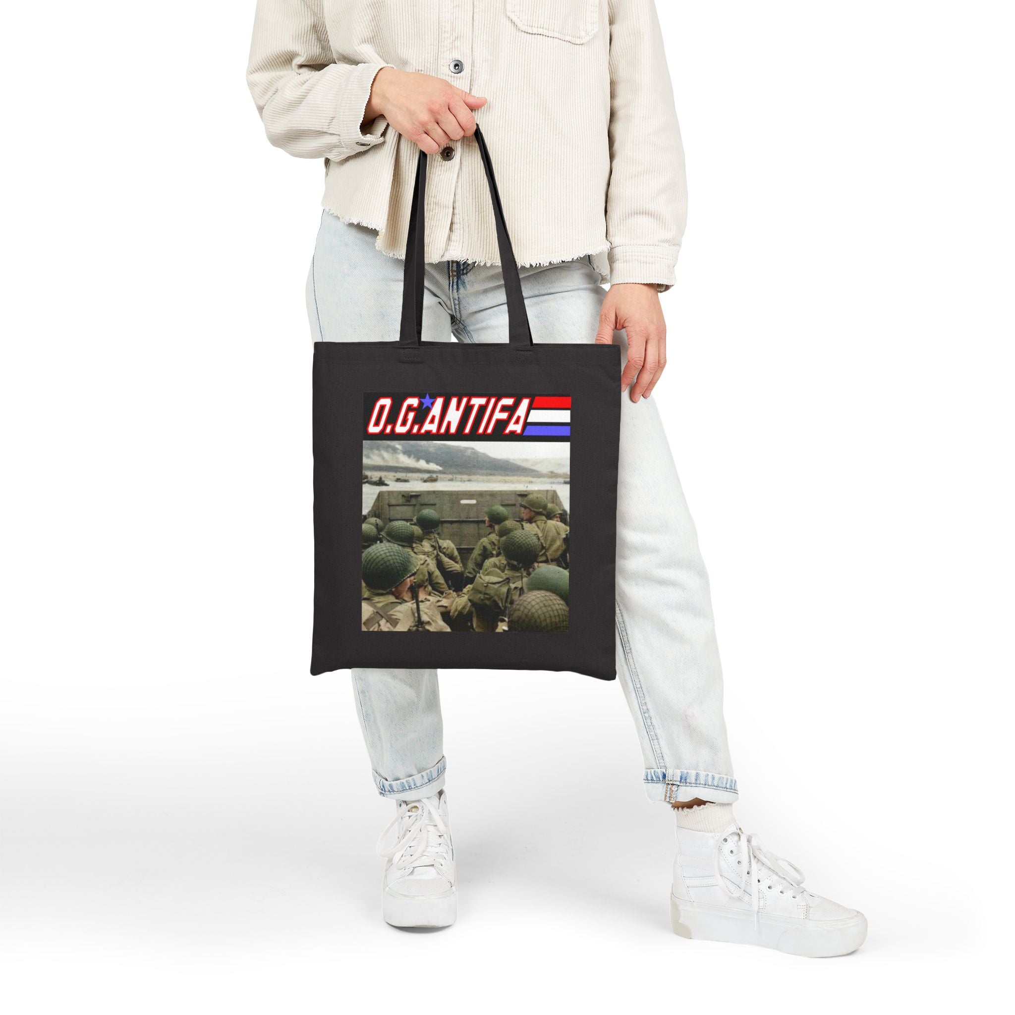Original Antifa Cotton Canvas Tote Bag