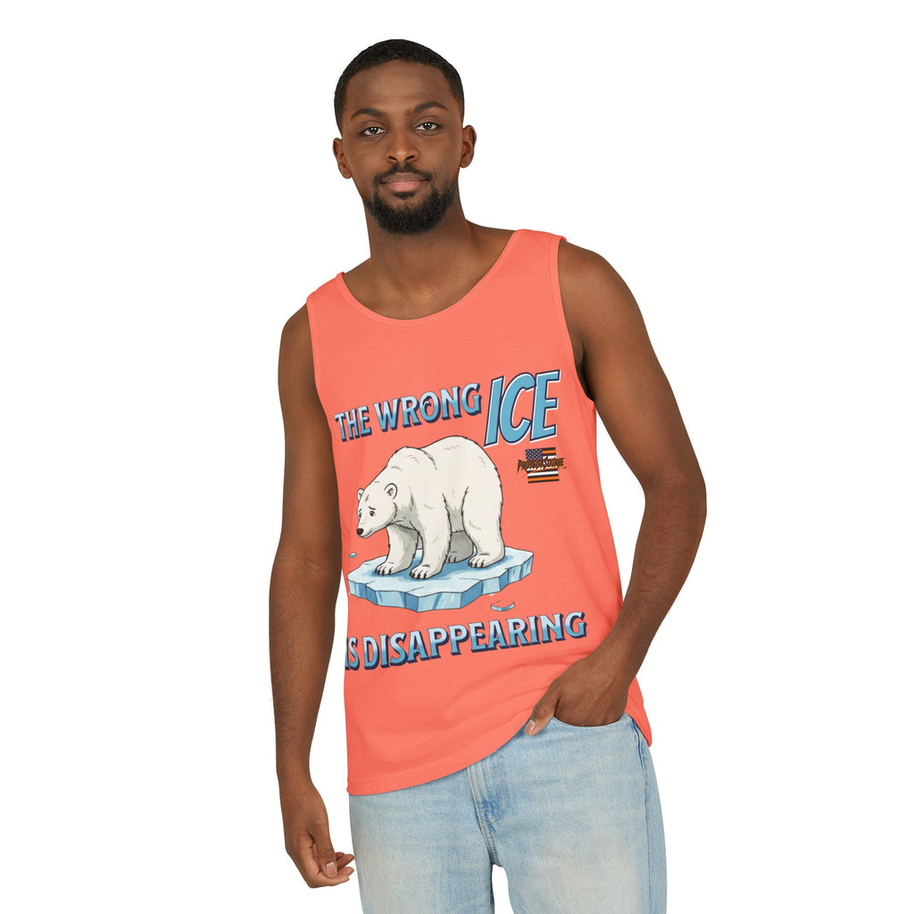 The Wrong ICE is Disappearing Unisex Cotton Tank Top