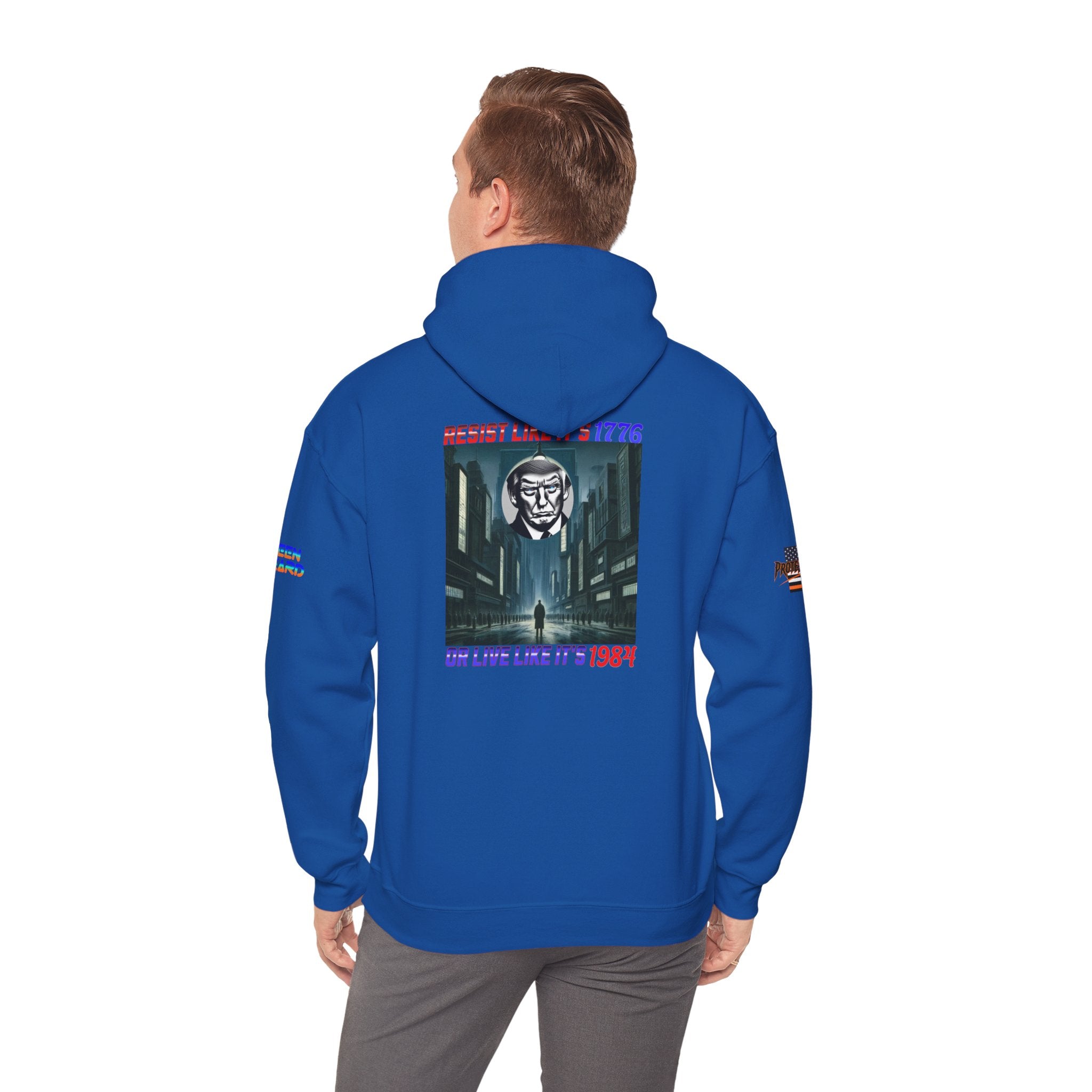 Resist Like It's 1776 Or Live Like It's 1984 Unisex Heavy Blend Gildan Hoodie