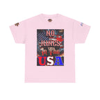 No Kings in the USA Unisex Heavy Cotton Gildan Tee, Casual Wear, Gift for Activists, Comfortable Protest Wear