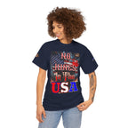 No Kings in the USA Unisex Heavy Cotton Gildan Tee, Casual Wear, Gift for Activists, Comfortable Protest Wear