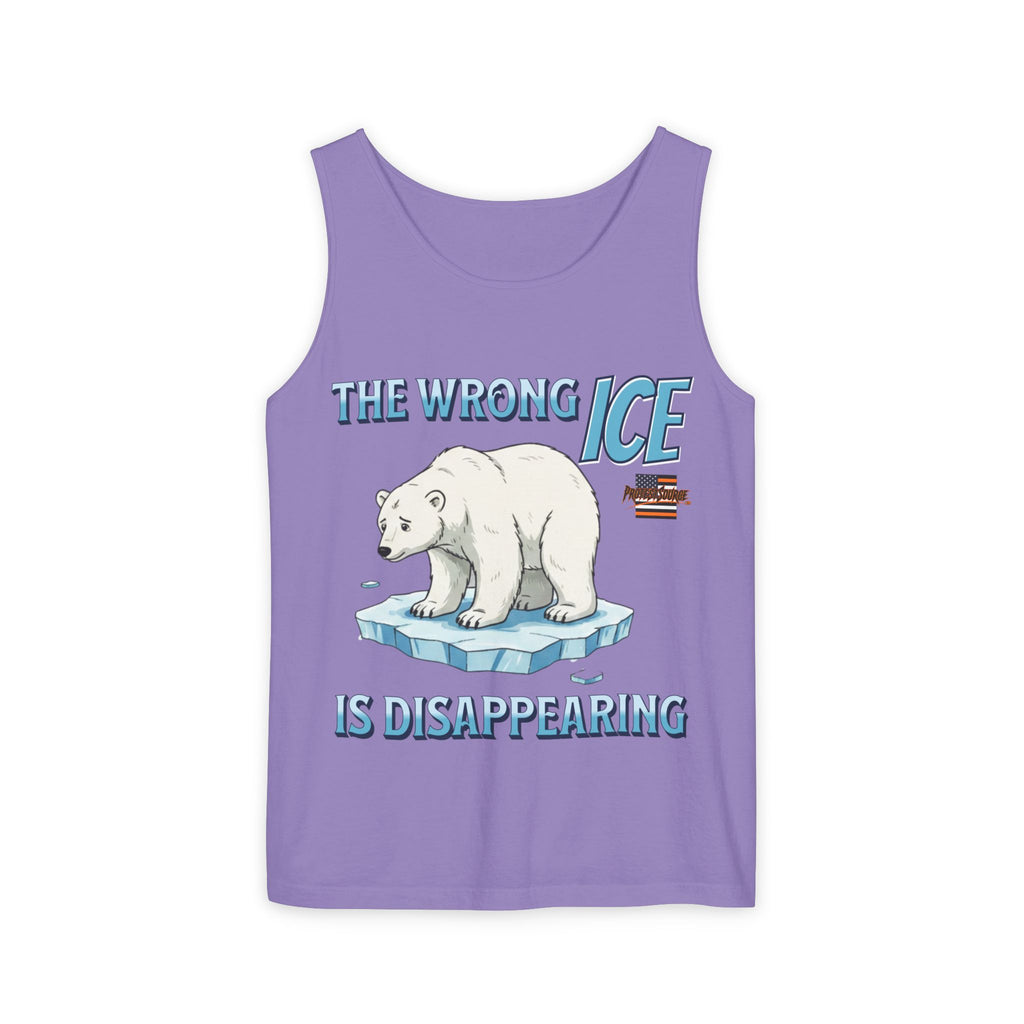 The Wrong ICE is Disappearing Unisex Cotton Tank Top