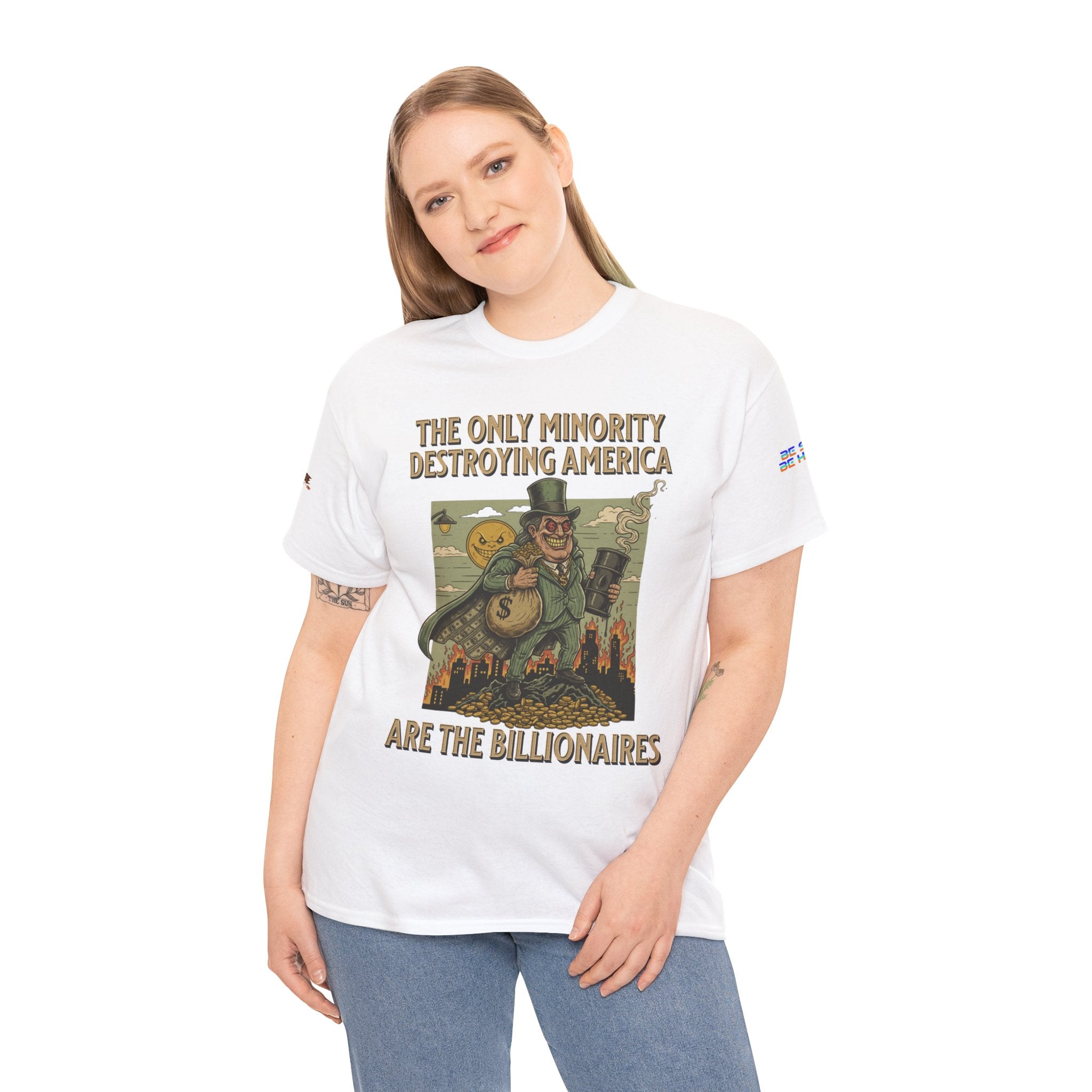 The Only Minority Destroying America Unisex Heavy Cotton Gildan Tee, Casual Wear, Gift for Activists, Comfortable Protest Wear