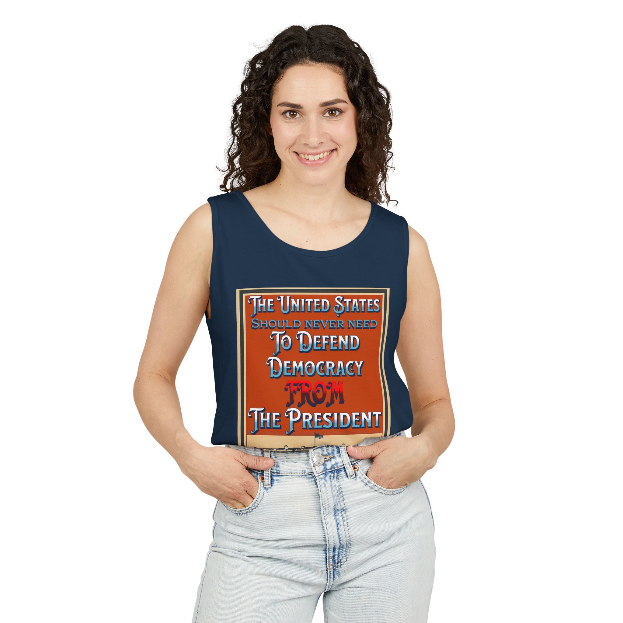 Defending Democracy Unisex Cotton Tank Top