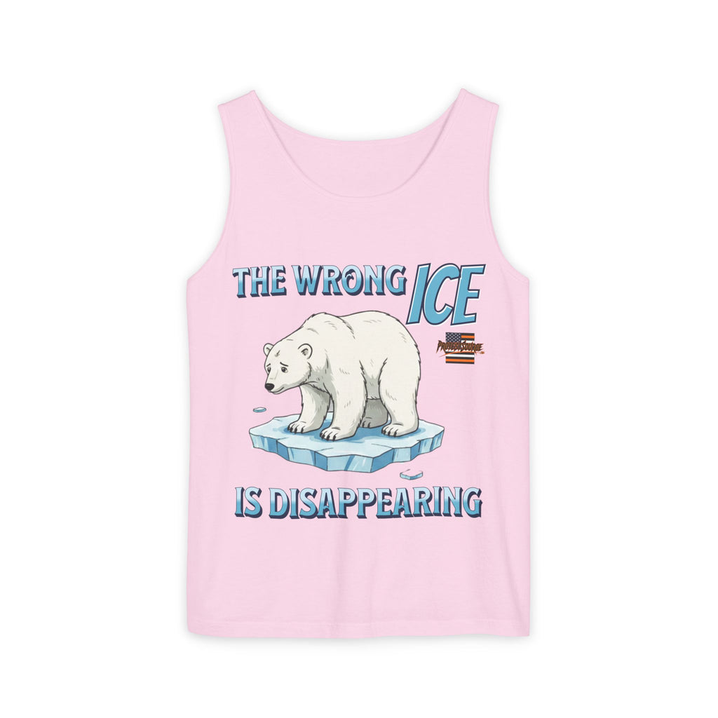 The Wrong ICE is Disappearing Unisex Cotton Tank Top