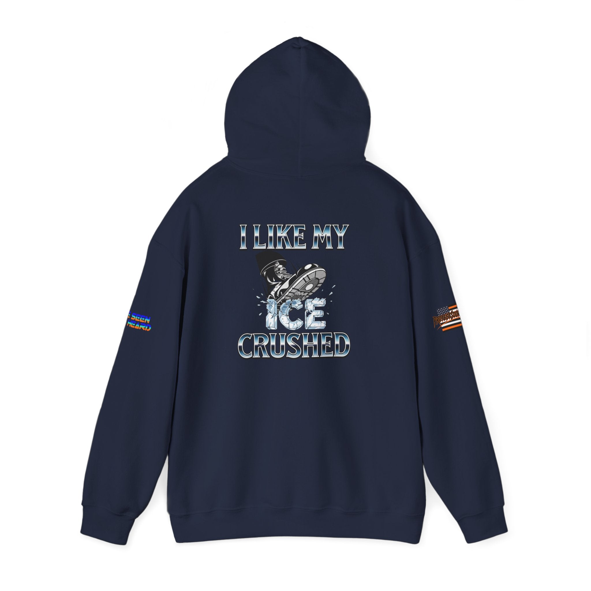 I Like My ICE Crushed Unisex Heavy Blend Gildan Hoodie Sweatshirt, Casual Wear, Gift for Activists, Comfortable Protest Wear