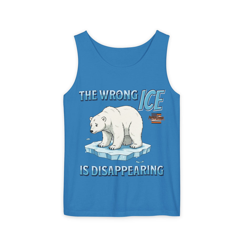 The Wrong ICE is Disappearing Unisex Cotton Tank Top
