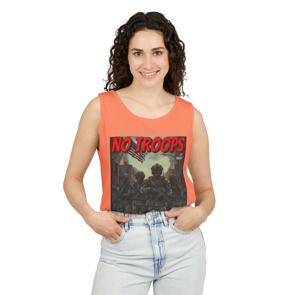 No Troops On American Streets Unisex Cotton Tank Top