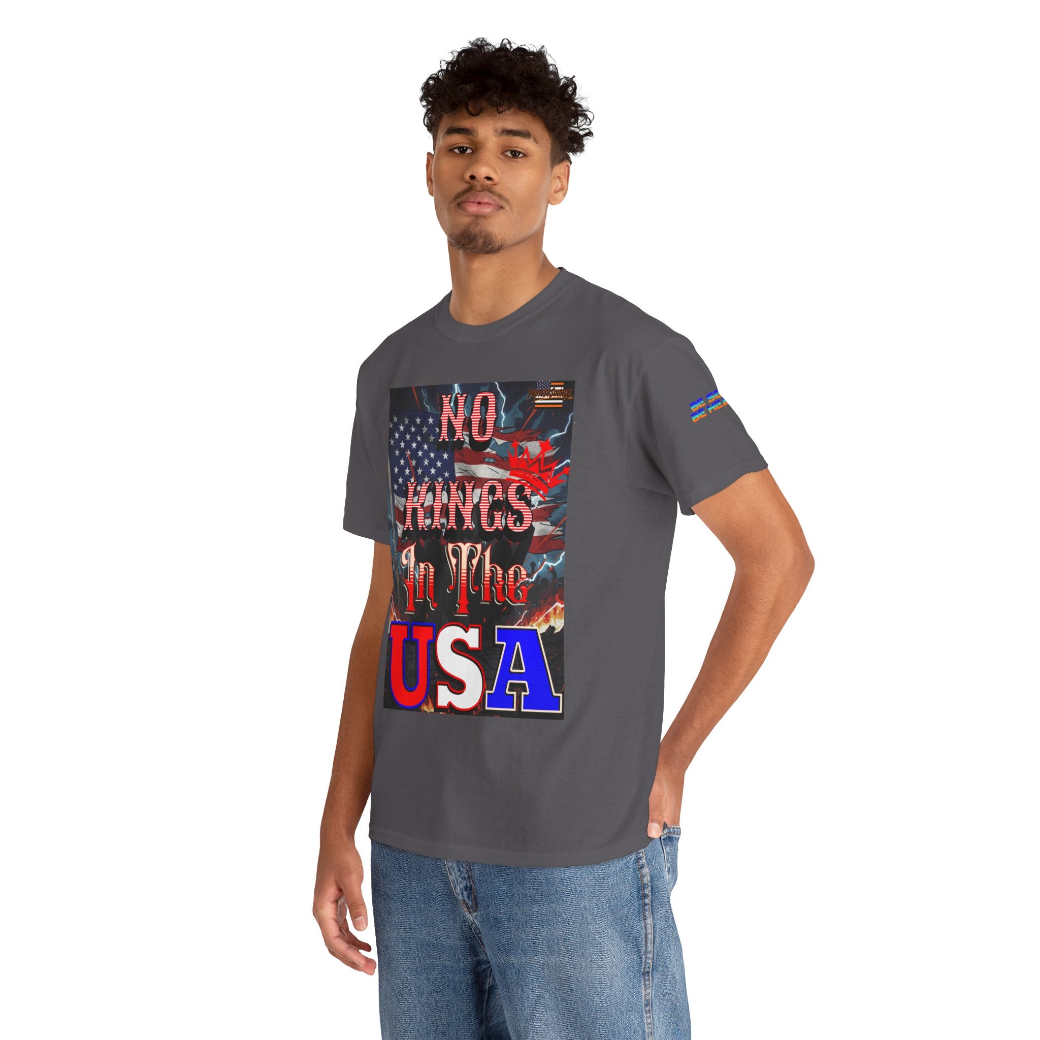 No Kings in the USA Unisex Heavy Cotton Gildan Tee