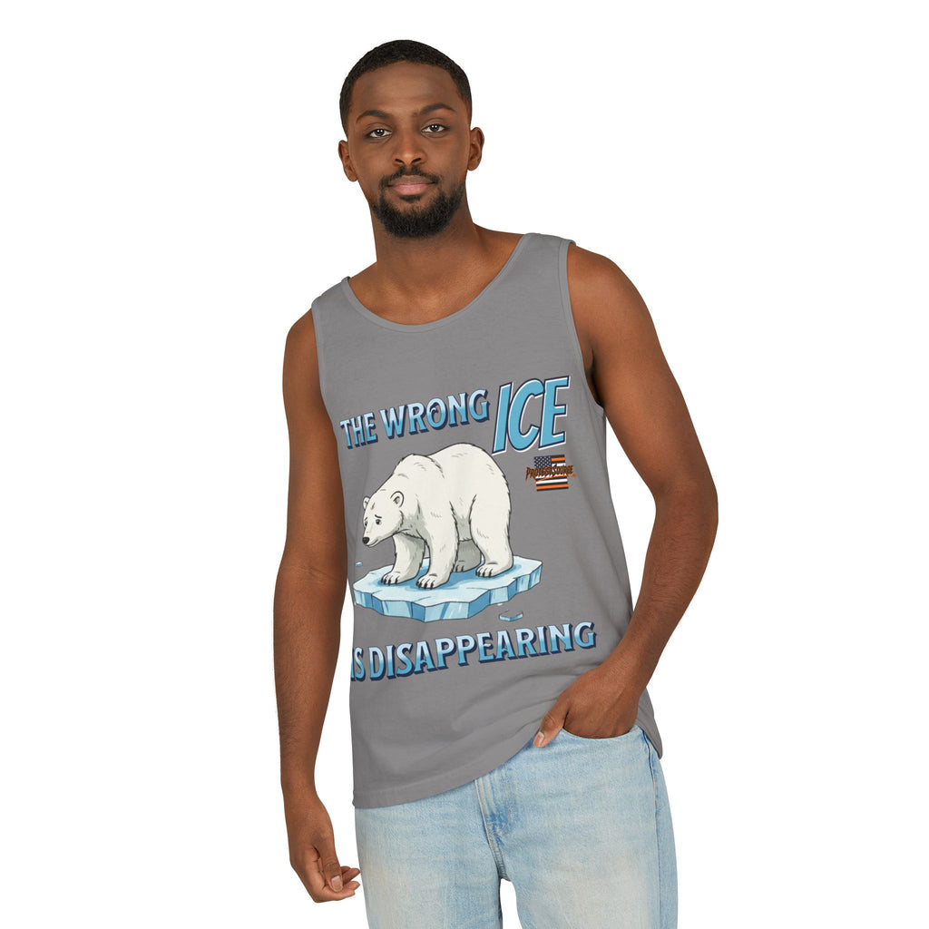 The Wrong ICE is Disappearing Unisex Cotton Tank Top