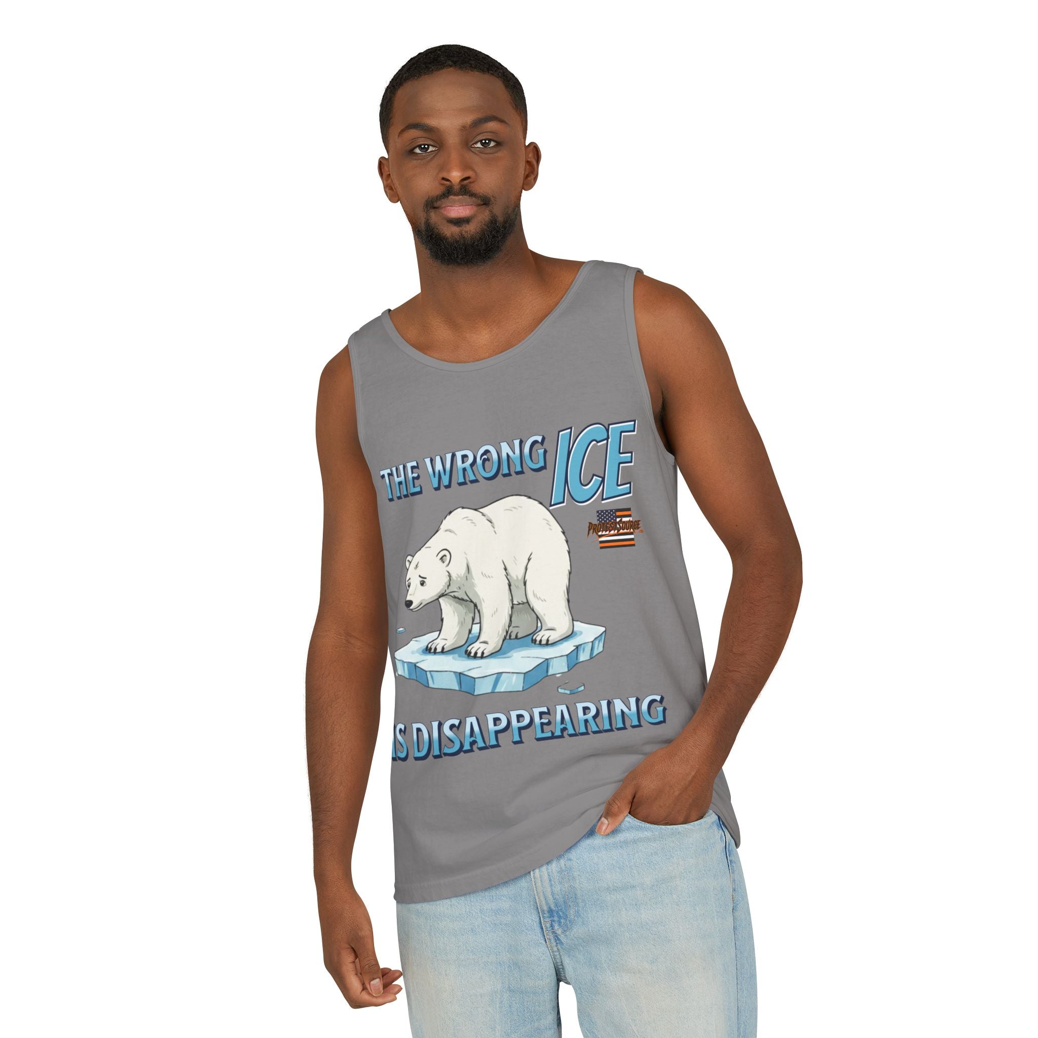 The Wrong ICE is Disappearing Unisex Cotton Tank Top