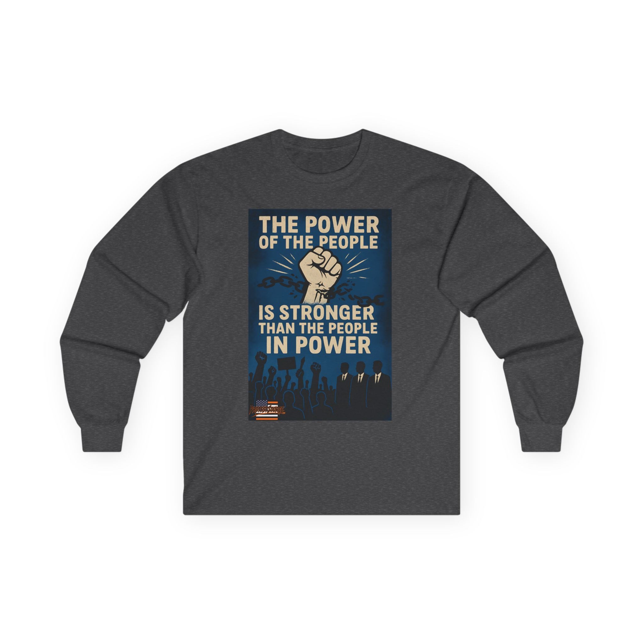 The Power of the People Long Sleeve Cotton Gildan Tee