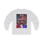 No Kings in the USA Long Sleeve Cotton Gildan Tee