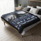 Closed Due to the Rise of Fascism 60" X 80" Velveteen Microfiber Blanket