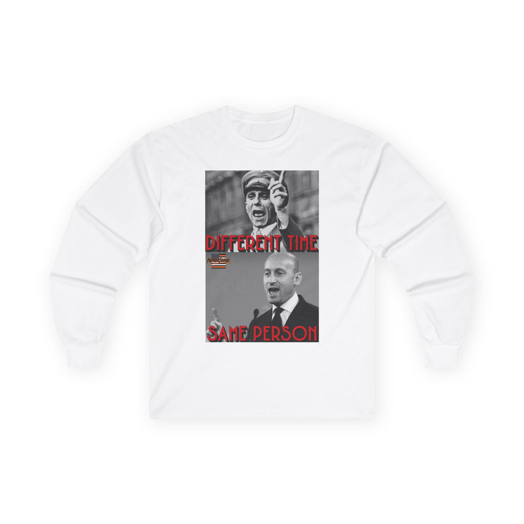 Different Time, Same Person Long Sleeve Cotton Gildan Tee