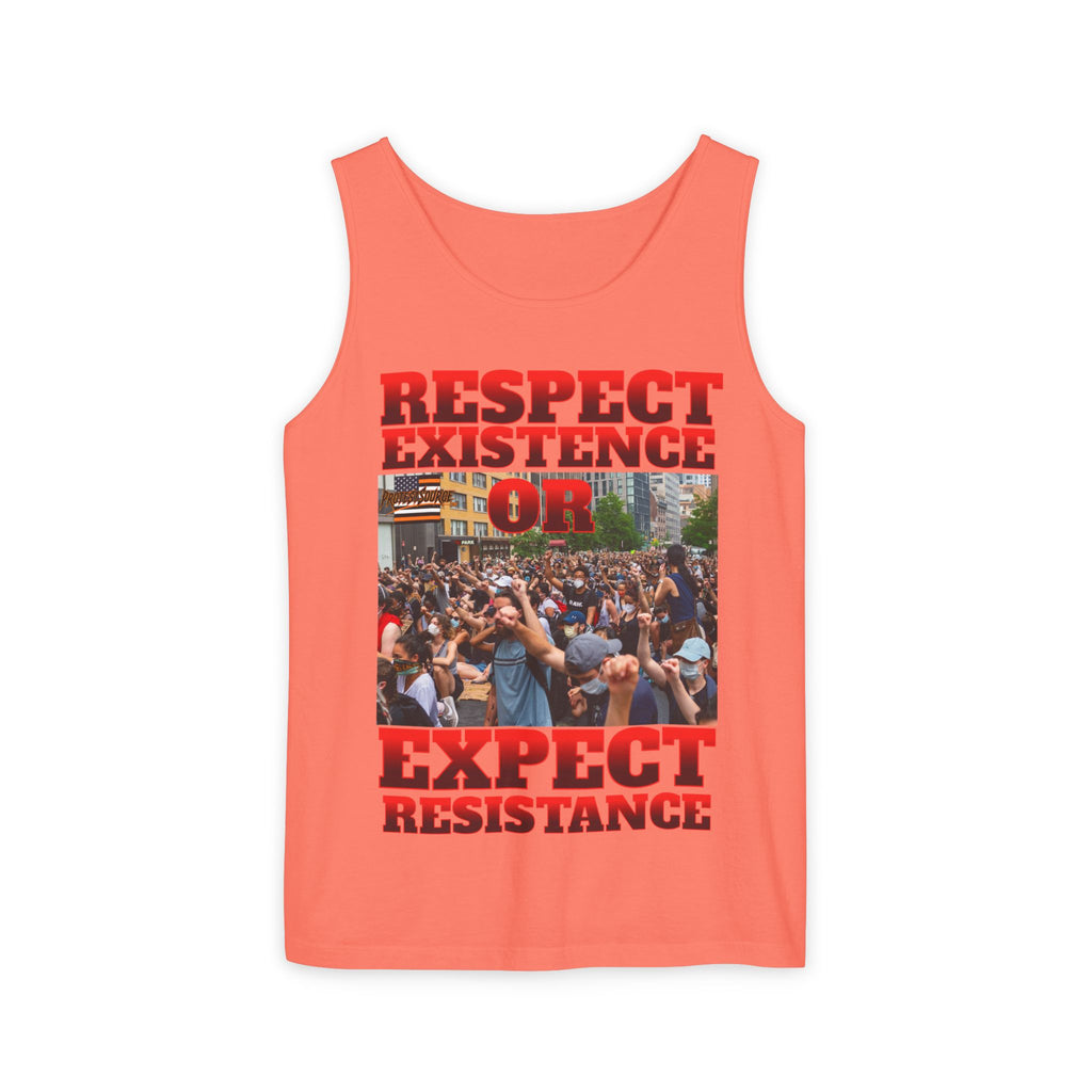 Respect Existence or Expect Resistance Unisex Cotton Tank Top