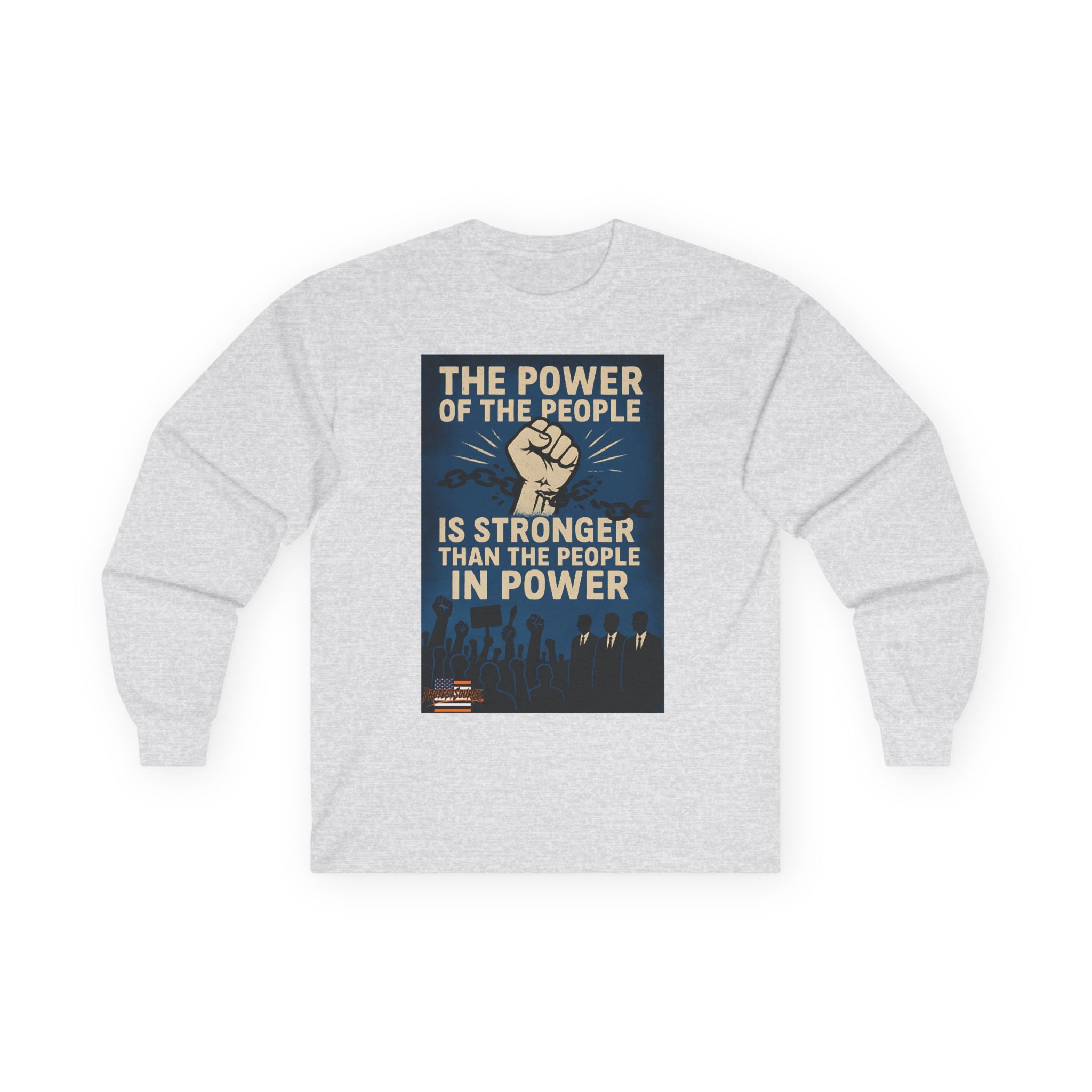 The Power of the People Long Sleeve Cotton Gildan Tee