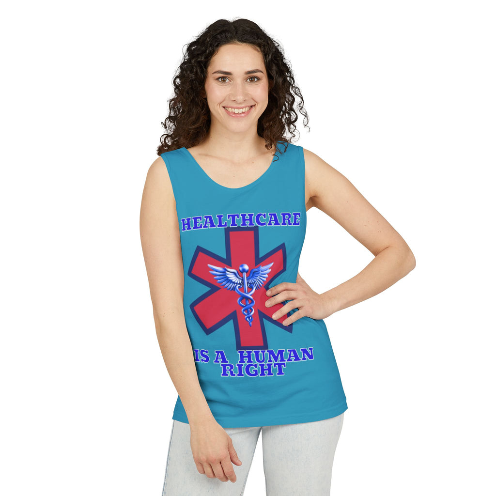 Healthcare is a Human Right Unisex Cotton Tank Top