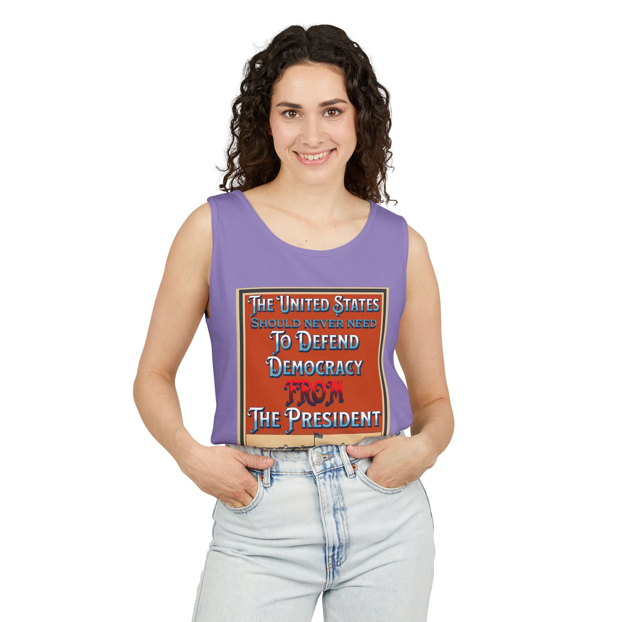 Defending Democracy Unisex Cotton Tank Top