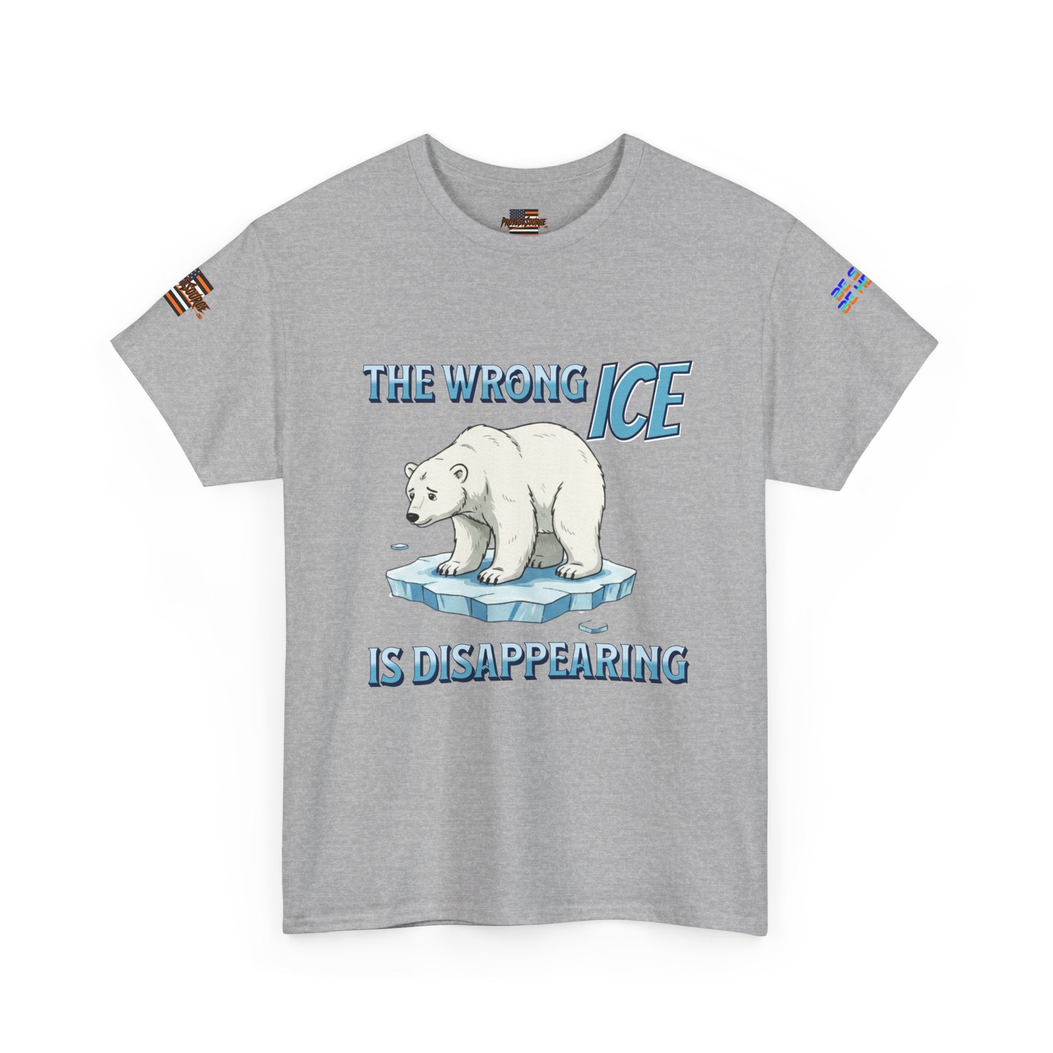 The Wrong ICE is Disappearing Unisex Heavy Cotton Gildan Tee, Casual Wear, Gift for Activists, Comfortable Protest Wear
