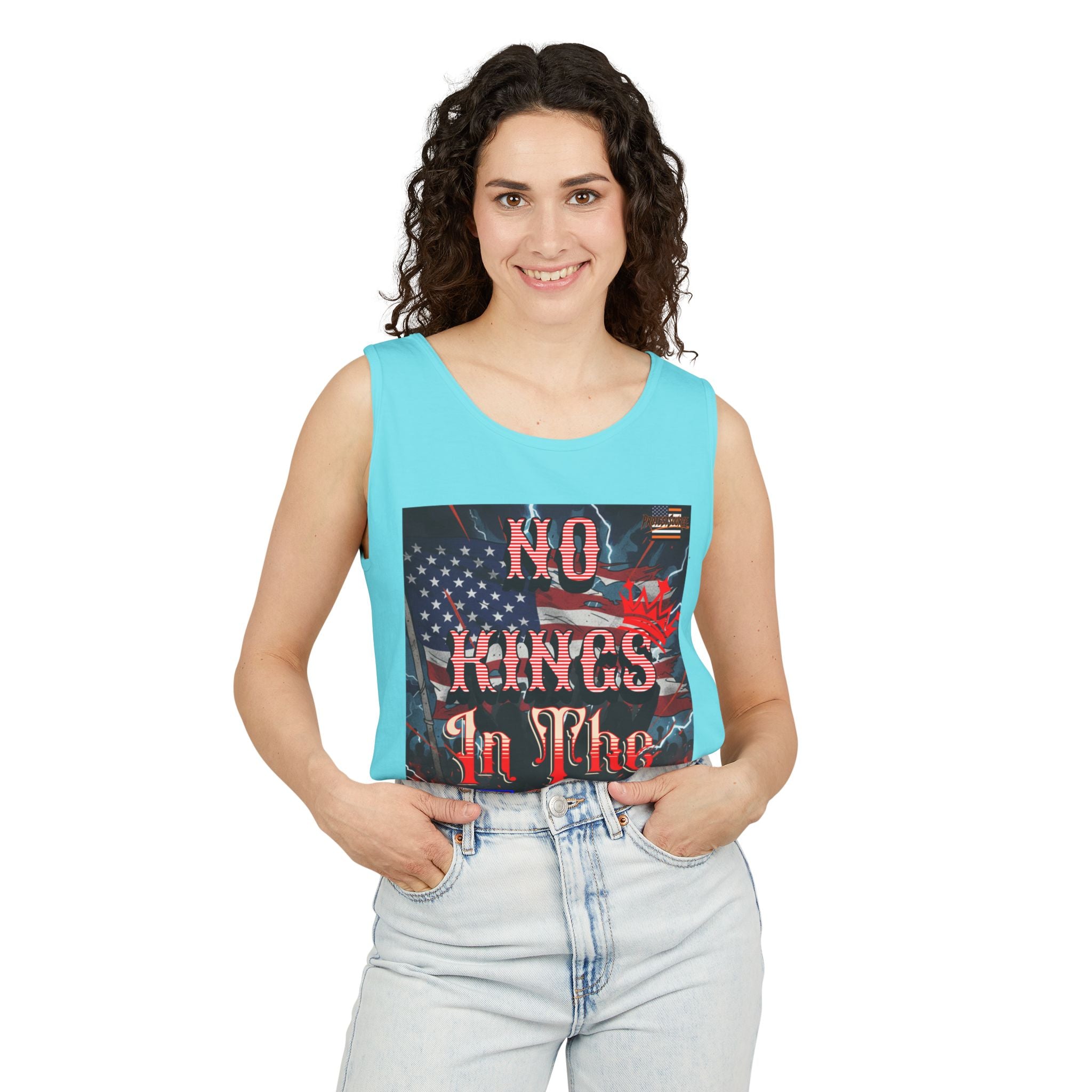 No Kings In The USA Unisex Cotton Tank Top