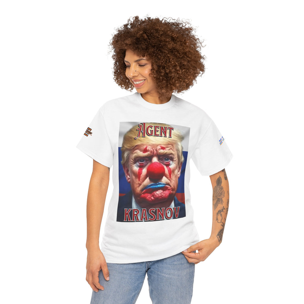 Agent Krasnov Unisex Heavy Cotton Gildan Tee, Casual Wear, Gift for Activists, Comfortable Protest Wear