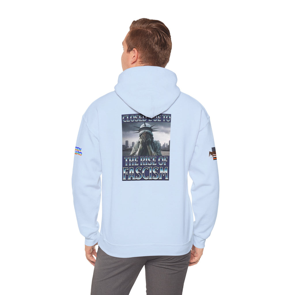 Closed Due to The Rise of Fascism Unisex Heavy Blend Gildan Hoodie