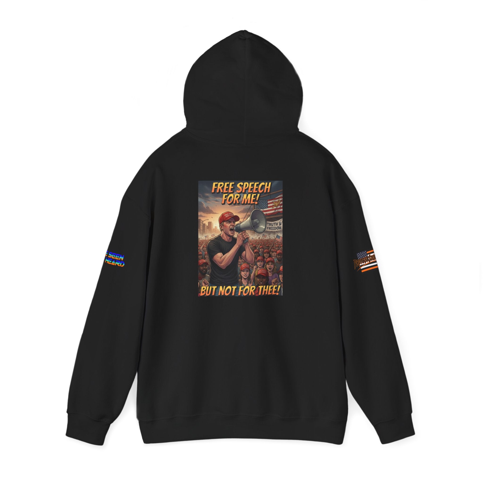 Free Speech for Me but not for Thee Unisex Heavy Blend Gildan Hoodie Sweatshirt, Casual Wear, Gift for Activists, Comfortable Protest Wear