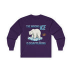 The Wrong ICE is Disappearing Long Sleeve Cotton Gildan Tee