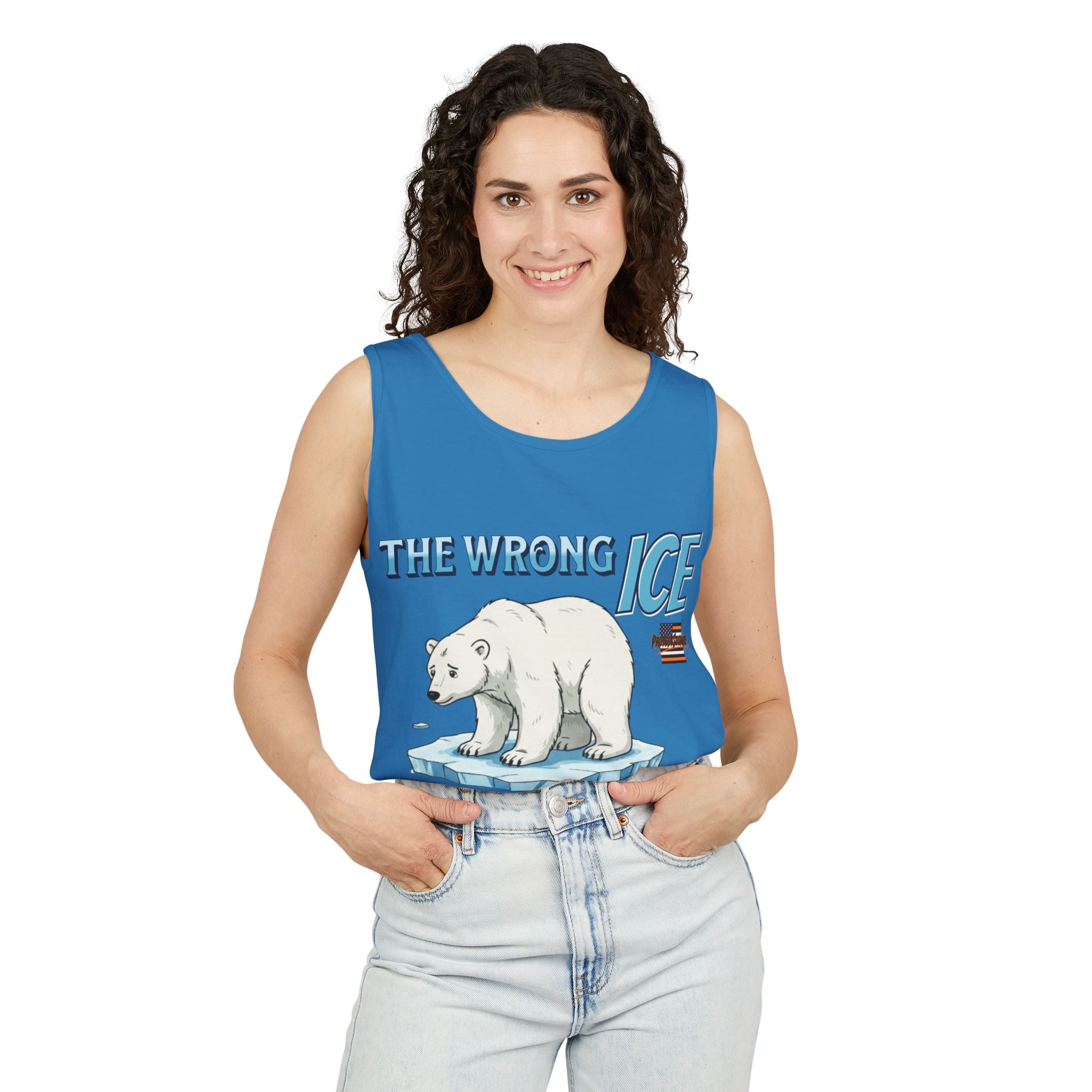 The Wrong ICE is Disappearing Unisex Cotton Tank Top