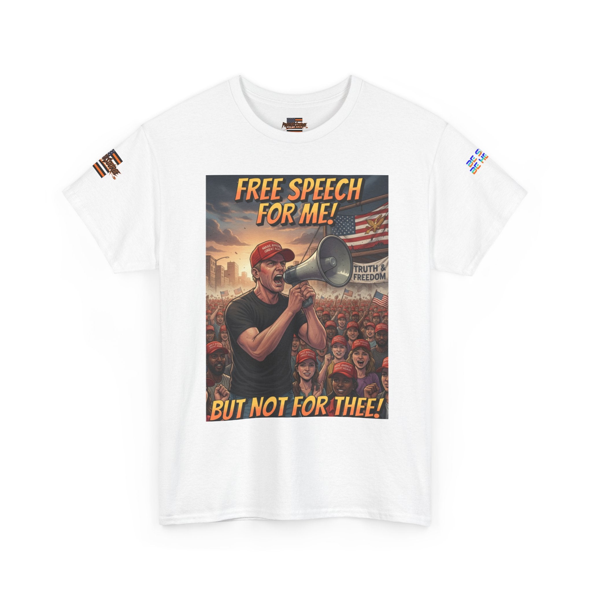 Free Speech for Me, But Not for Thee Unisex Heavy Cotton Gildan Tee