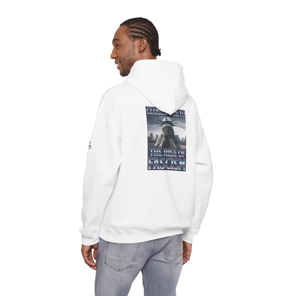 Closed Due to The Rise of Fascism Unisex Heavy Blend Gildan Hoodie