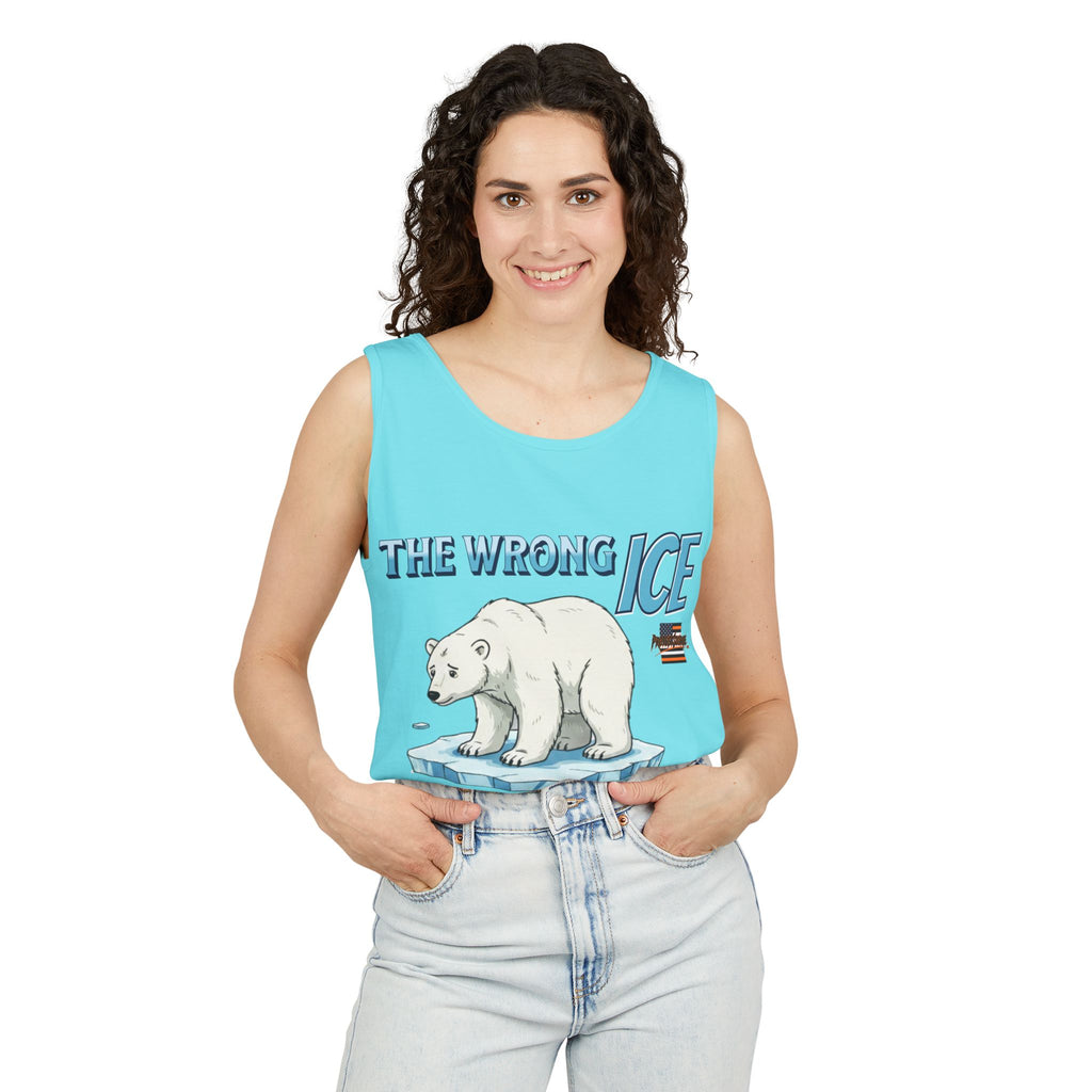 The Wrong ICE is Disappearing Unisex Cotton Tank Top