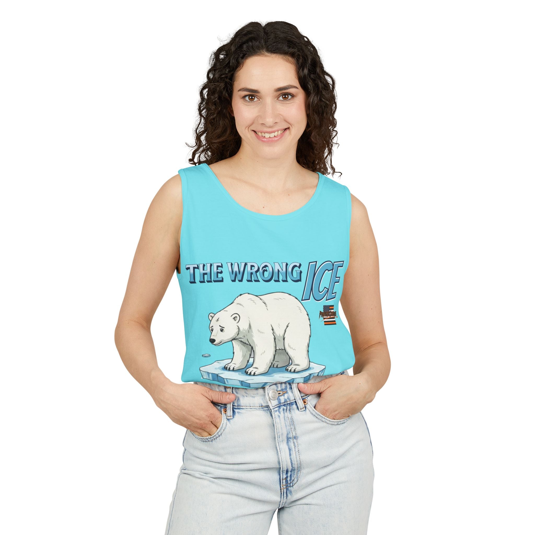 The Wrong ICE is Disappearing Unisex Cotton Tank Top