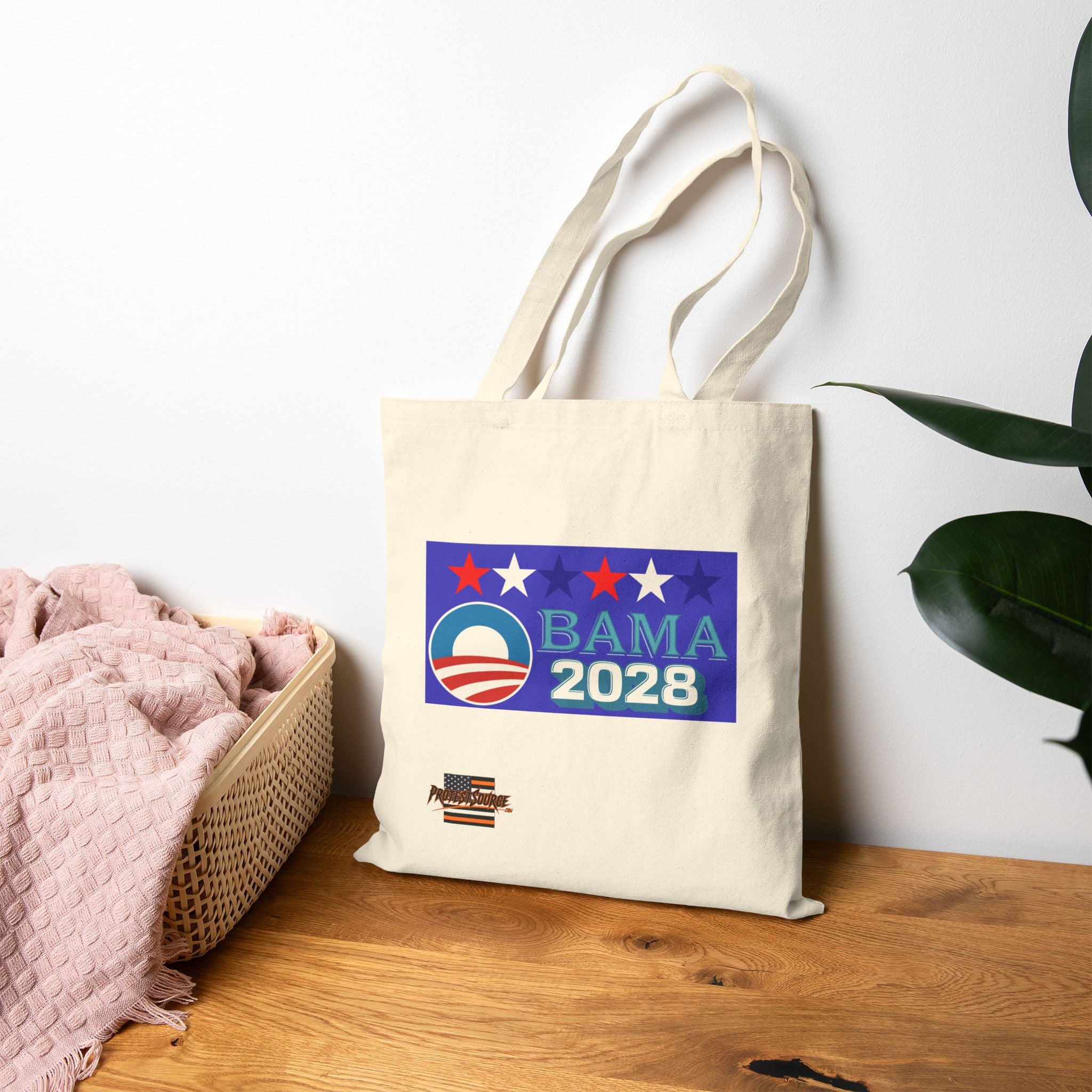Obama 2028 Cotton Canvas Tote Bag