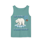 The Wrong ICE is Disappearing Unisex Cotton Tank Top
