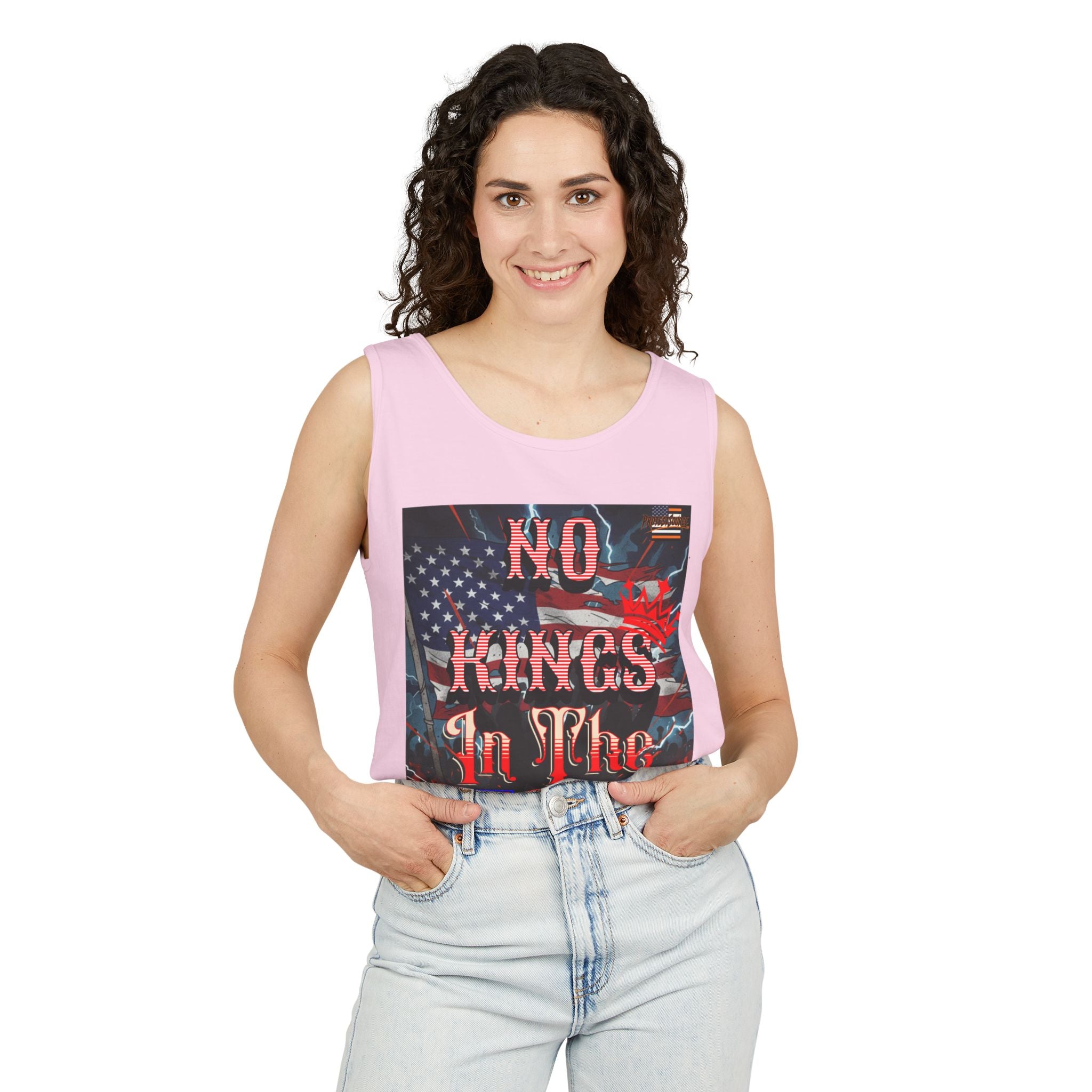 No Kings In The USA Unisex Cotton Tank Top