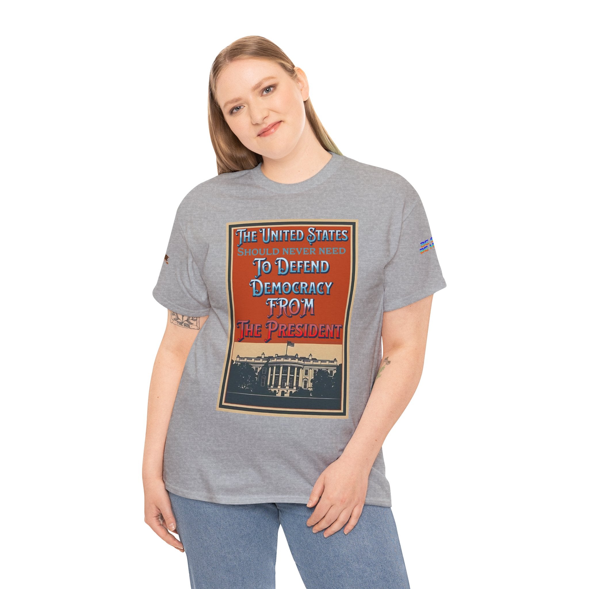 Defending Democracy Unisex Heavy Cotton Gildan Tee