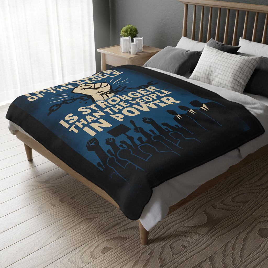 The Power of the People 60" x 80" Velveteen Microfiber Blanket
