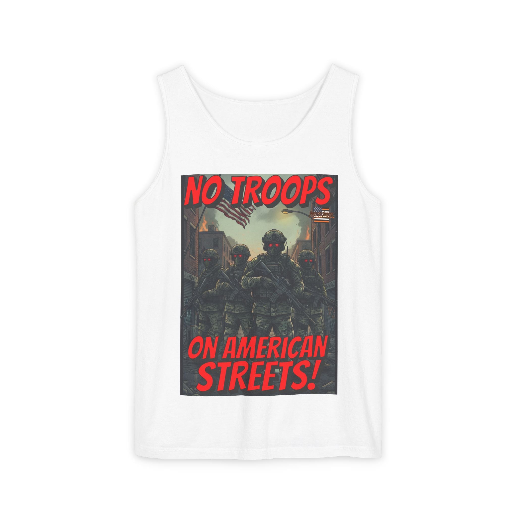 No Troops On American Streets Unisex Cotton Tank Top