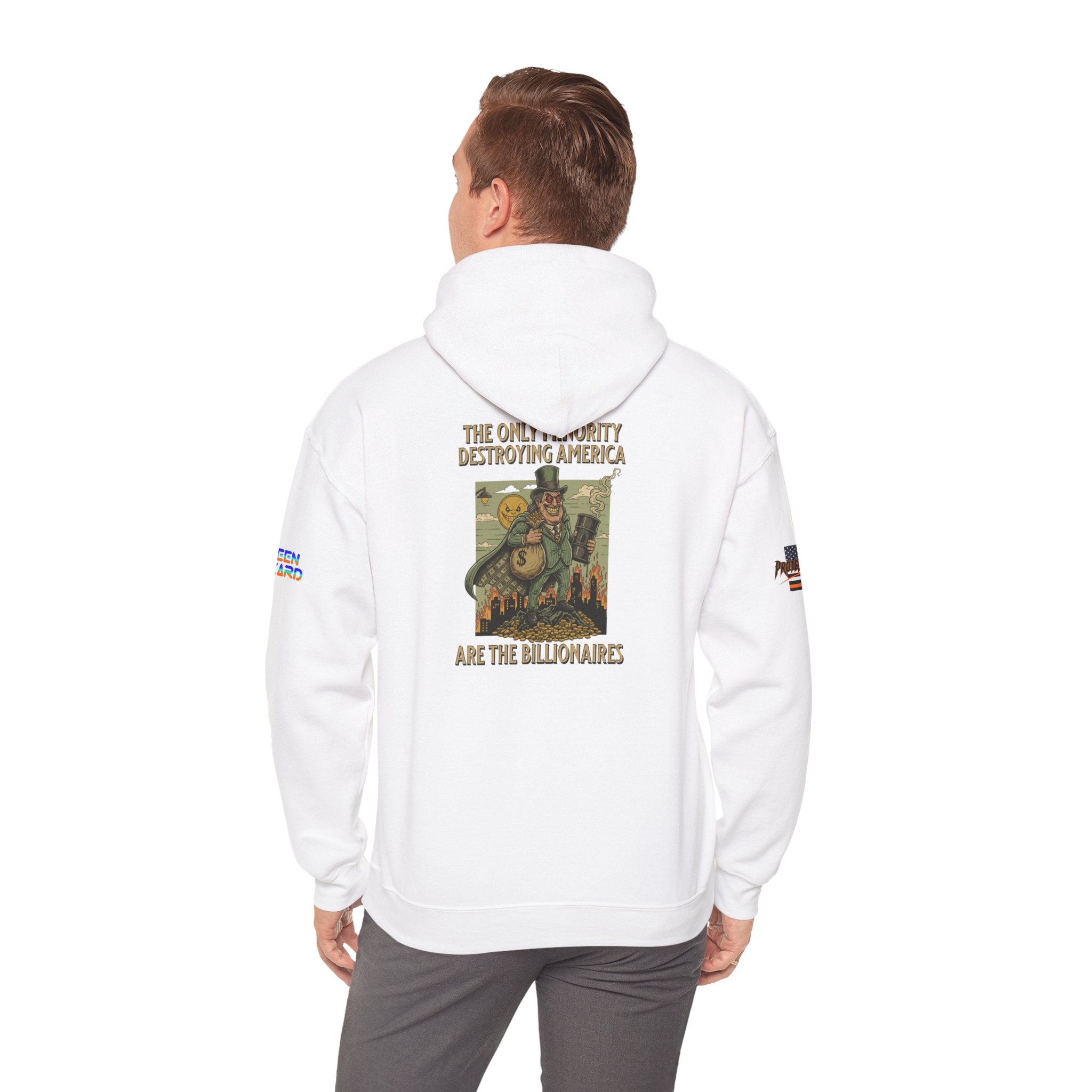 The Only Minority Destroying America Unisex Heavy Blend Gildan Hoodie Sweatshirt, Casual Wear, Gift for Activists, Comfortable Protest Wear