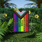 Kiss Whoever The F*ck You Want 18"X24" Plastic Yard Protest Sign w/Wire Frame