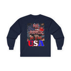 No Kings in the USA Long Sleeve Cotton Gildan Tee