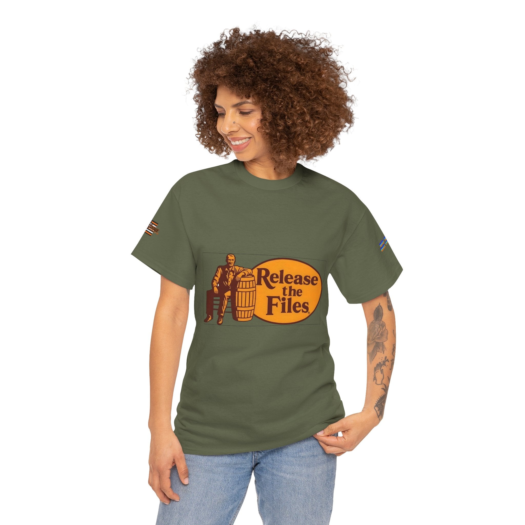 Release the Files Unisex Heavy Cotton Gildan Tee, Casual Wear, Gift for Activists, Comfortable Protest Wear