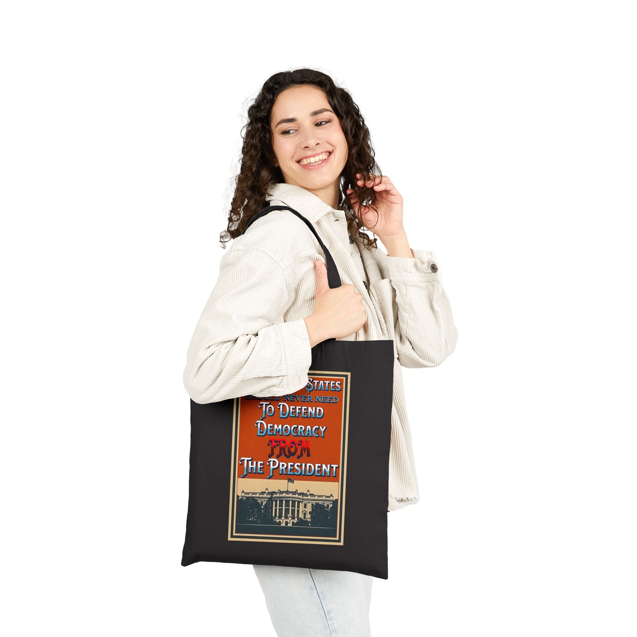 Defending Democracy Cotton Canvas Tote Bag