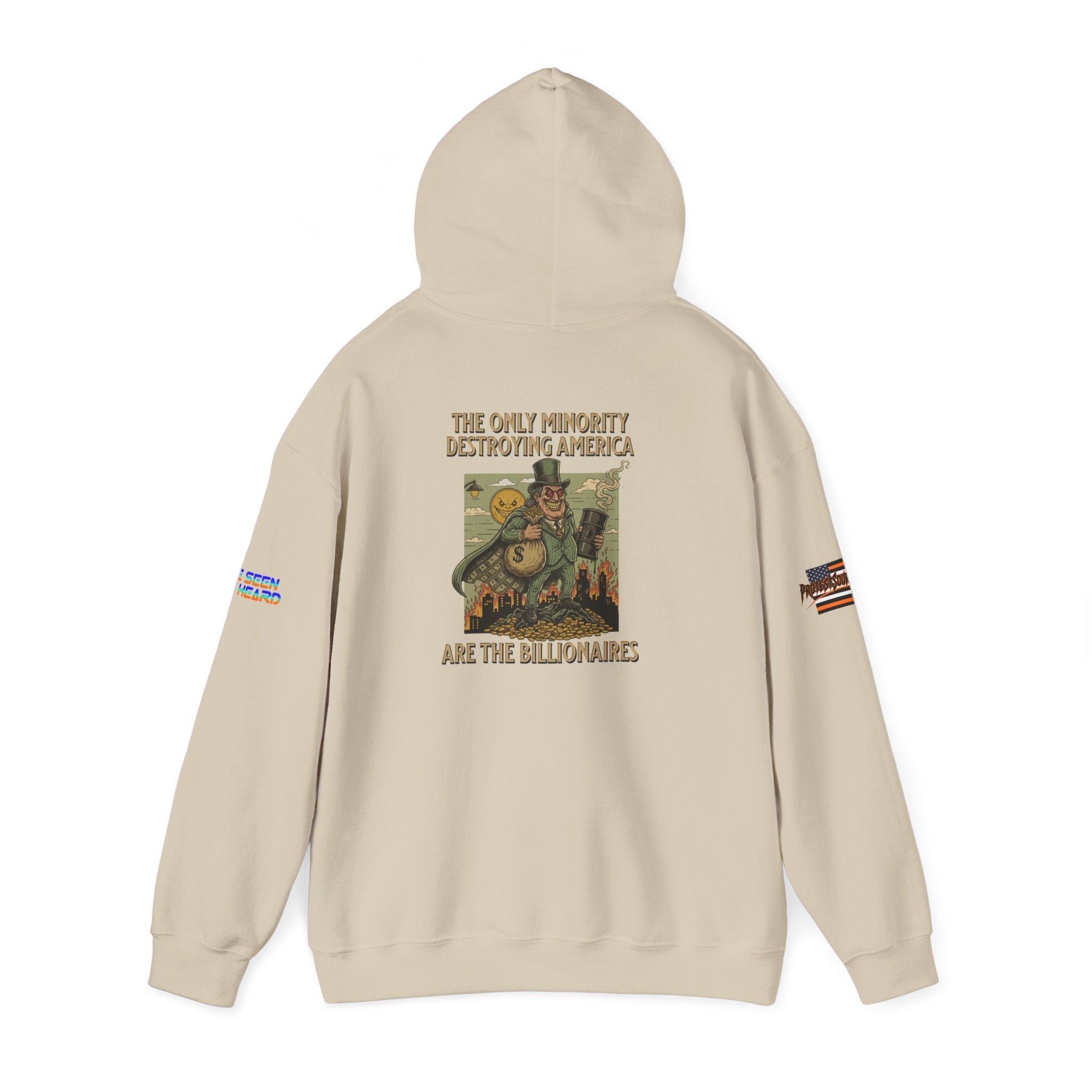 The Only Minority Destroying America Unisex Heavy Blend Gildan Hoodie Sweatshirt, Casual Wear, Gift for Activists, Comfortable Protest Wear