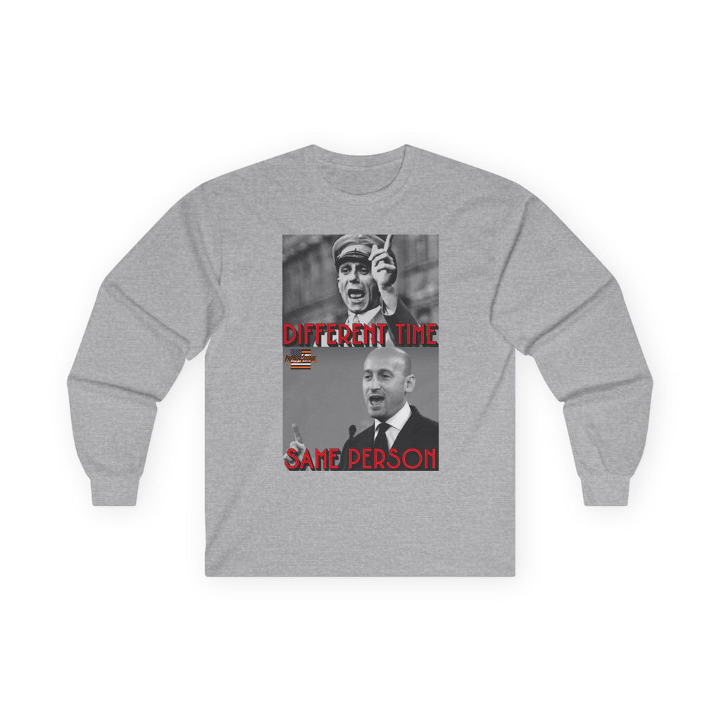 Different Time, Same Person Long Sleeve Cotton Gildan Tee
