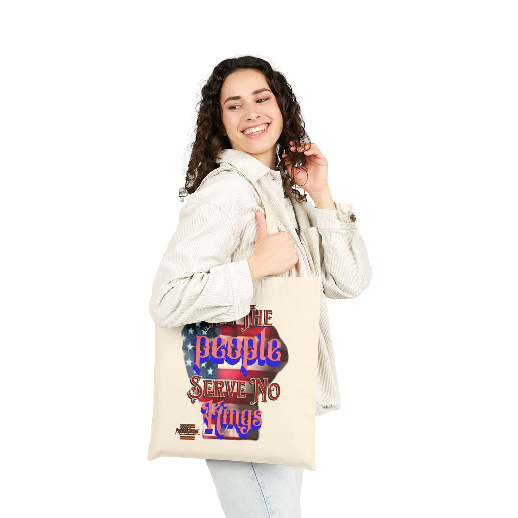 We The People Serve No Kings Cotton Canvas Tote Bag